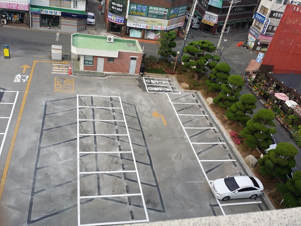 목포세무서 주차장 주차라인 정비