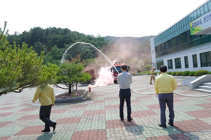 영덕 소방서와 합동 소방훈련