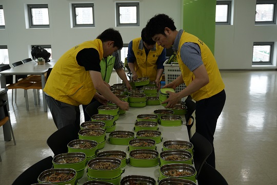 도시락포장봉사